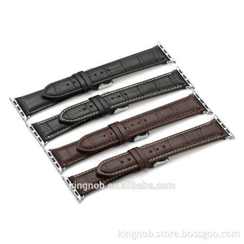 22mm 24mm Adaptor Watch Band Sliver Pin Buckle Strap For Apple iWatch 38mm 42mm